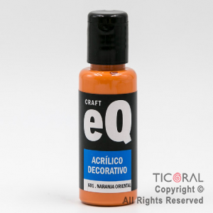 ACRIL.DECOR.EQ 601 NARANJA ORIENTAL 50ML X 6 UNIDADES